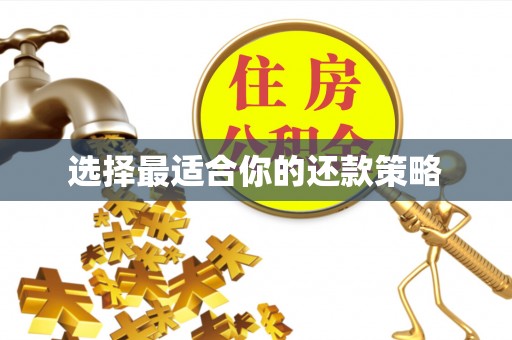 古浪选择最适合你的还款策略